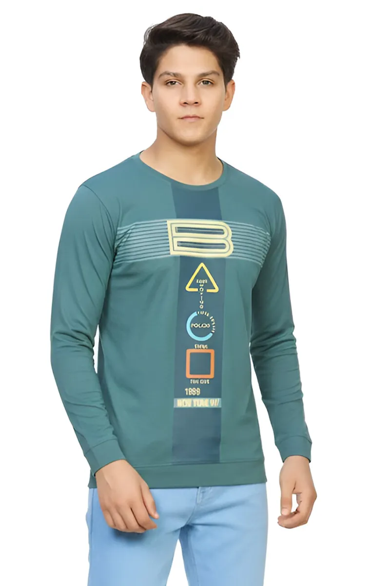 Full Sleeve T-Shirt for Boys - Green CLBT00154GRN34YR