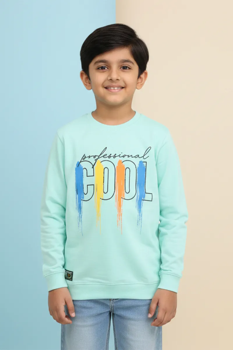 Full-Sleeve Printed T-Shirt for Boys - Green
