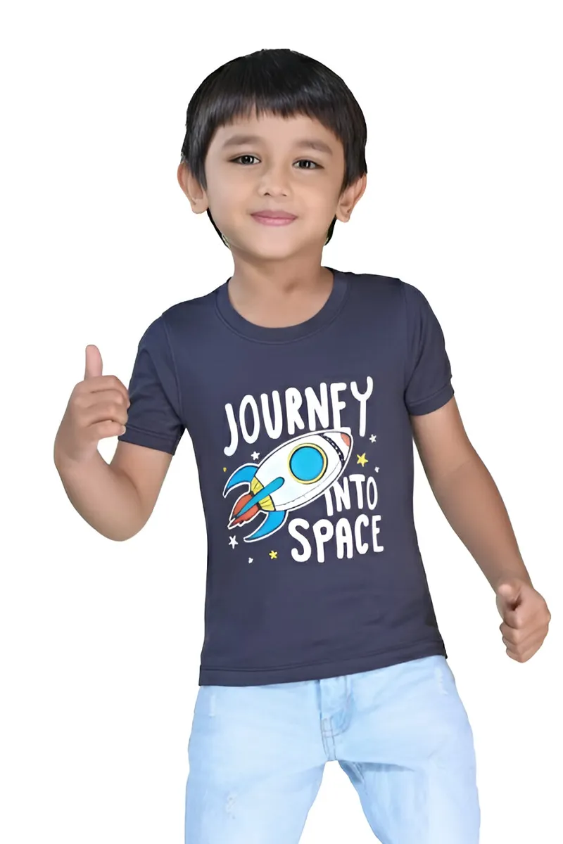 Printed T-Shirt for Boys - Dark Grey
