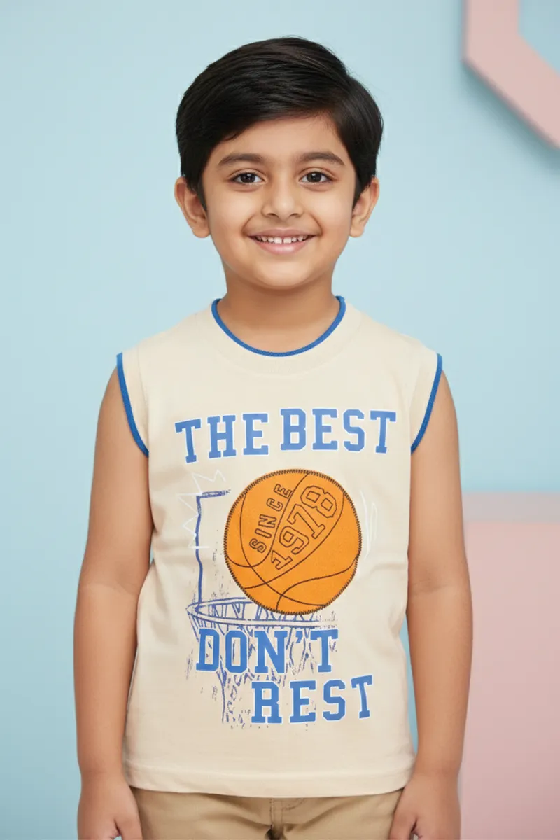 Printed T-Shirt for Boys - Sandal CLBT00316SAN45YR