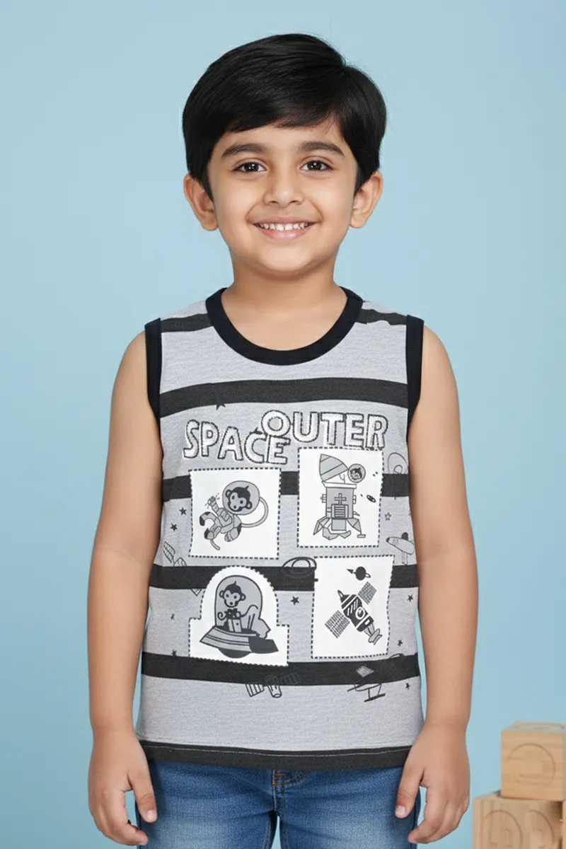 Printed T-Shirt for Boys - Grey CLBT00318GREY67YR