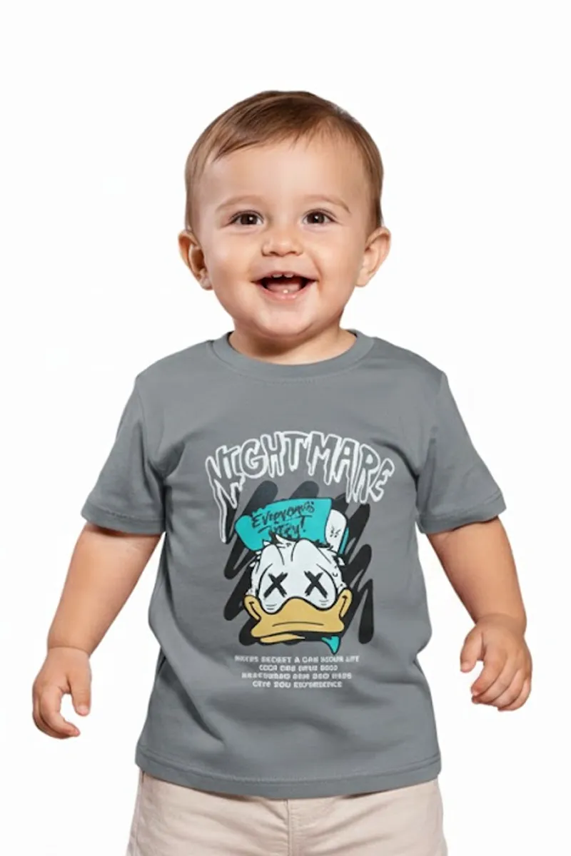 Printed T-Shirt for Baby Boys - Dark Grey
