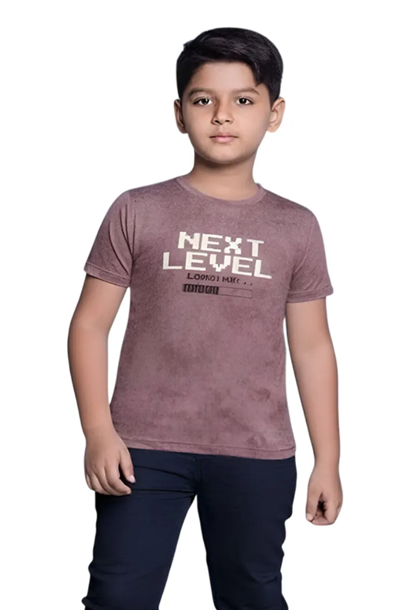 Front and Back Printed T-Shirt for Boys - Dusty Pink CLBT00355DUS78YR