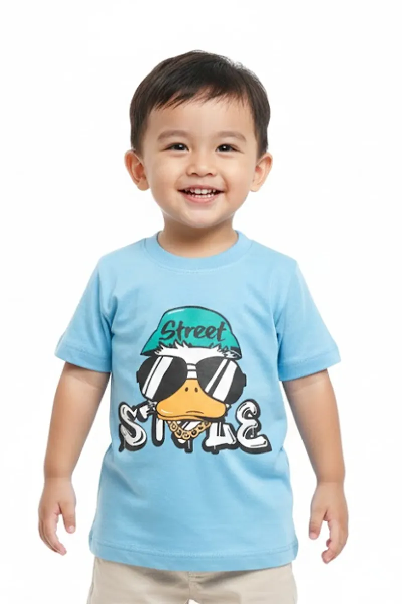 Printed T-Shirt for Boys - Blue CLBT00389BLU23YR