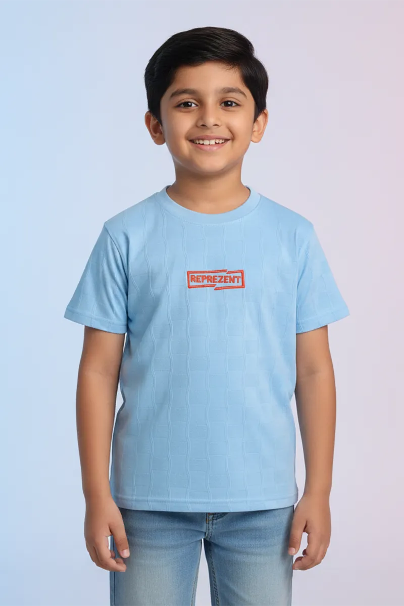 Printed T-Shirt for Boys - Sky Blue