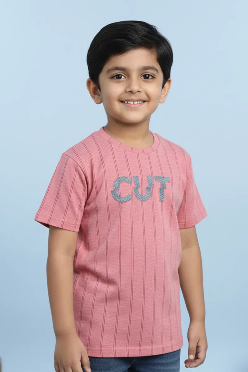 Striped T-Shirt for Boys - Pink