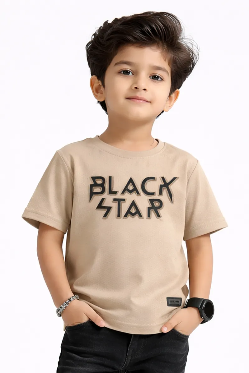 Drop Shoulder T-Shirt for Boys - Brown CLBT00454BRO56YR
