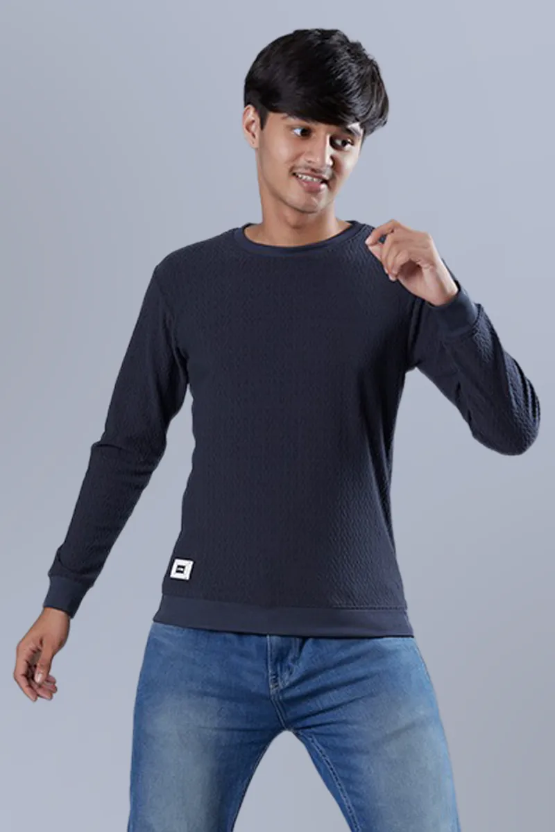 Cotton Solid Sweatshirt for Boys - Grey