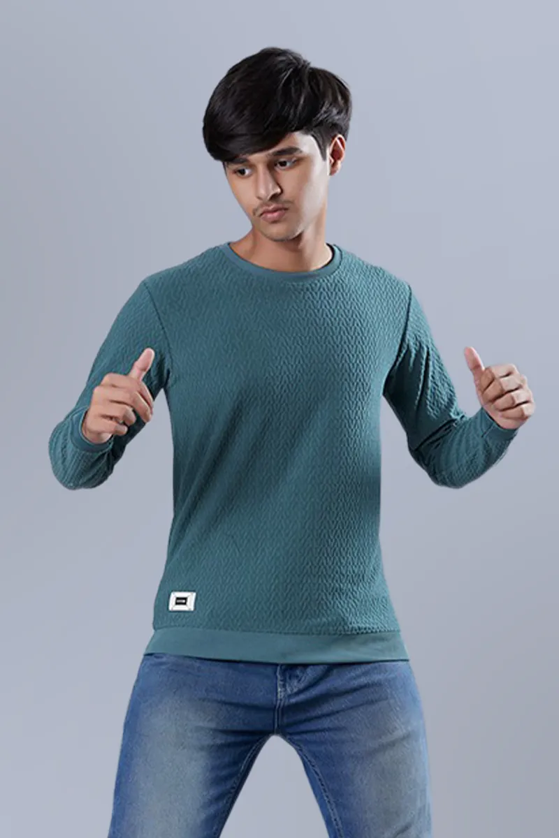 Cotton Solid Sweatshirt for Boys - Green CLBT0050GRN45YRS