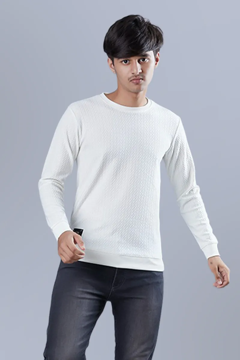 Cotton Solid Sweatshirt for Boys - Cream CLBT0051CRE1315YRS