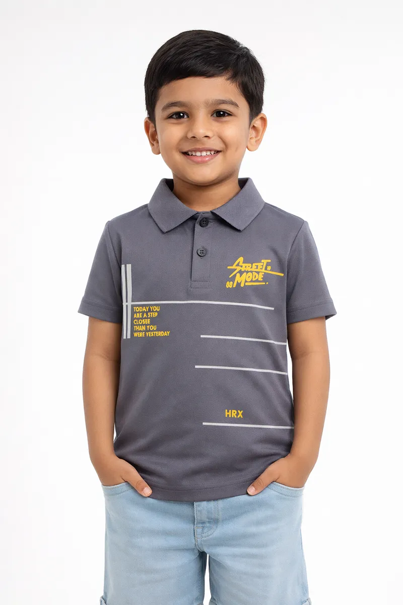 Printed T-Shirt for Boys - Grey CLBT00544GREY12YR