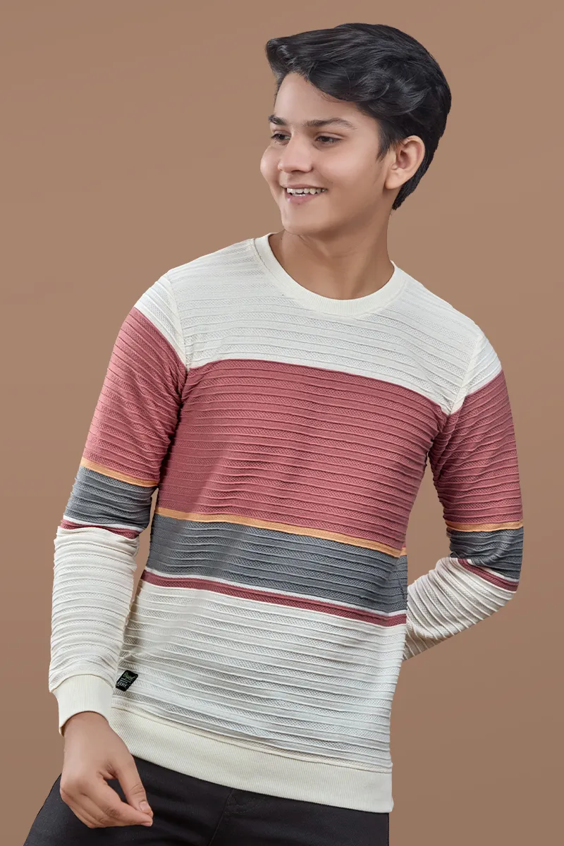 Sweatshirt for Boys - Cream CLBT0078CRE1112