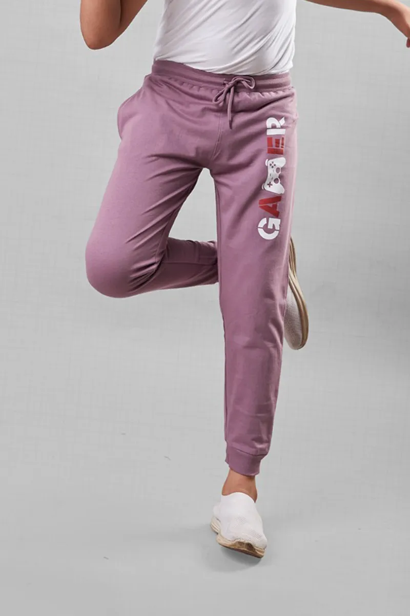 Cotton Solid Track Pant for Boys - Mauve CLBTP006MAU1112YRS