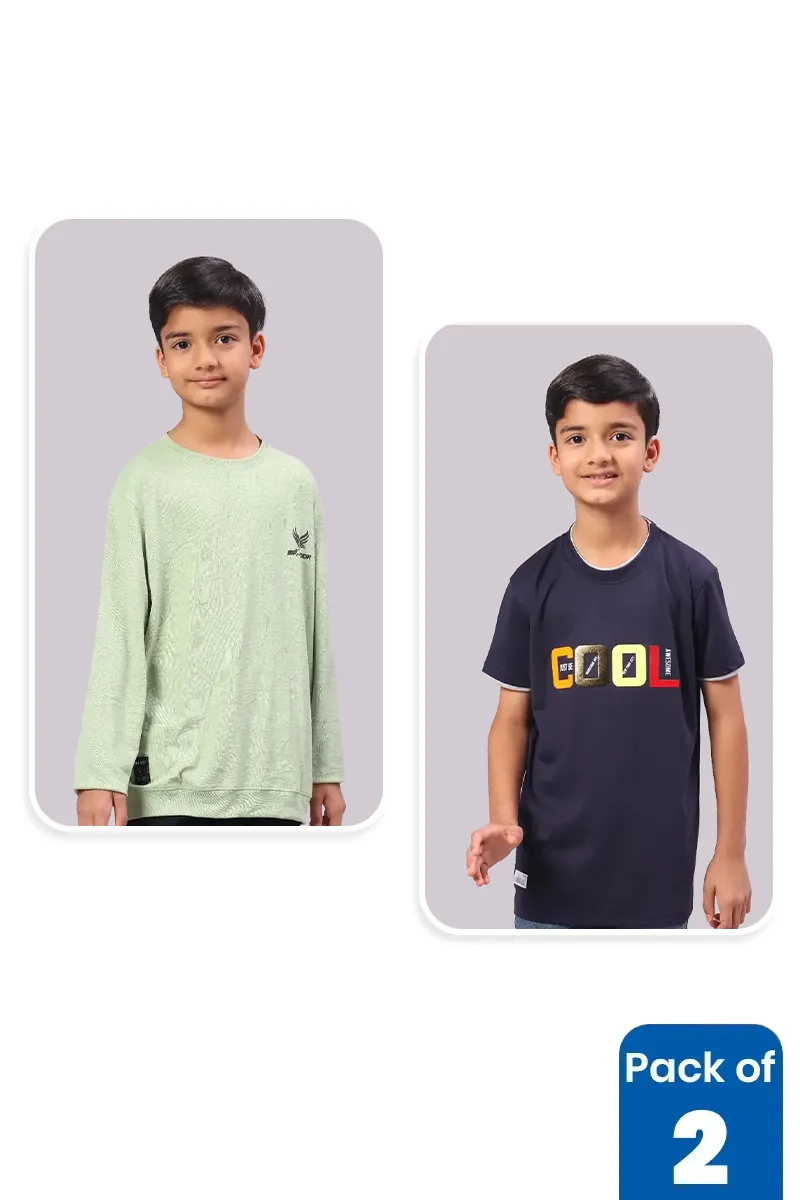 Pack of 2 T-Shirts for Boys CLCB0058MUL56YRS