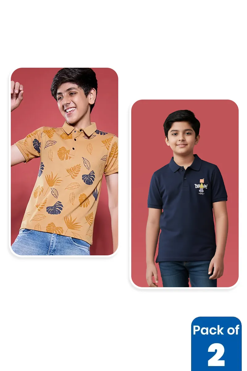 Pack of 2 T-Shirts for Boys CLCB0081MUL910YRS