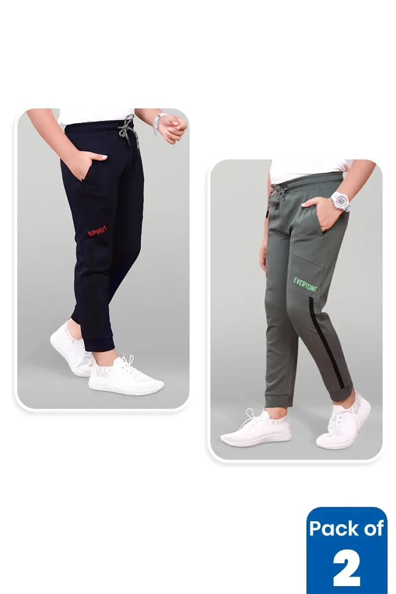 Pack of 2 Track Pants for Boys CLCB0086MUL1011YRS
