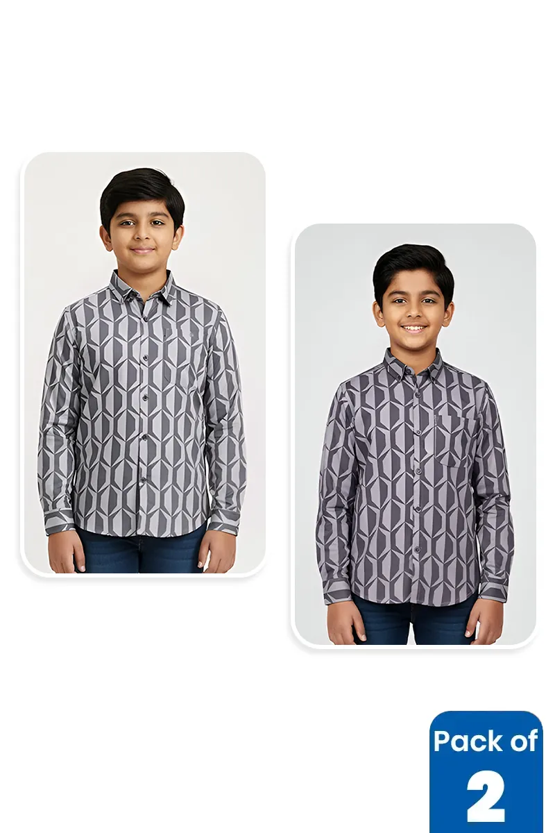 Pack of 2 Shirts for Boys CLCB0089MUL79YRS
