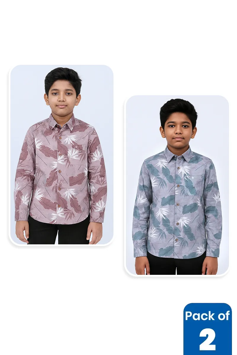 Pack of 2 Shirts for Boys CLCB0091MUL57YRS