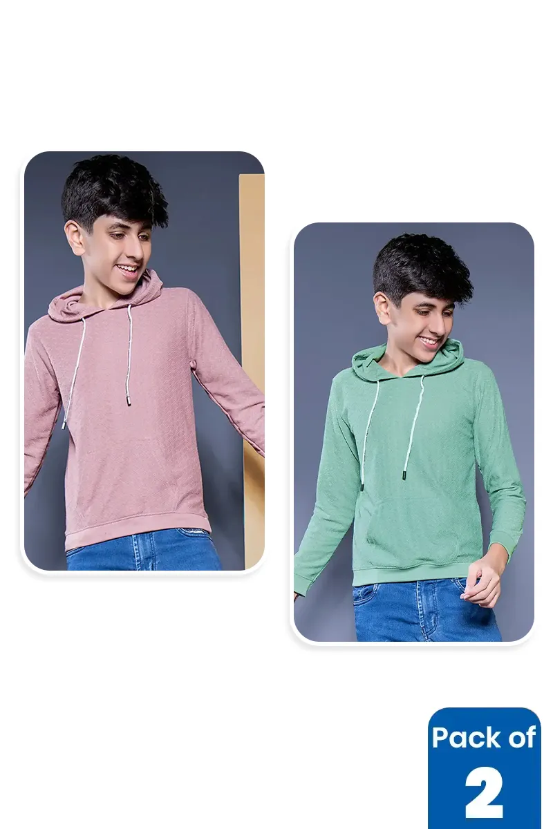 Pack of 2 Hoodies for Boys CLCB0097MUL56YRS