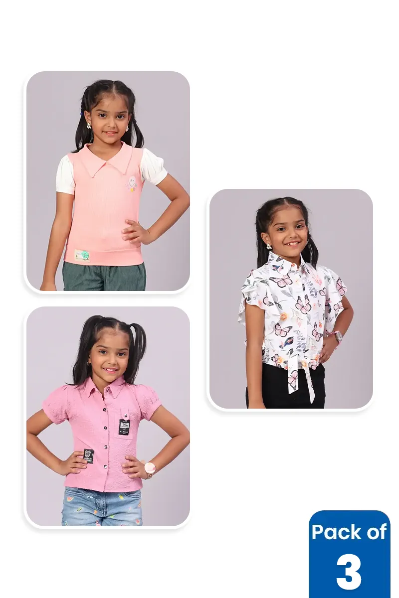 Pack of 3 Tops for Girls