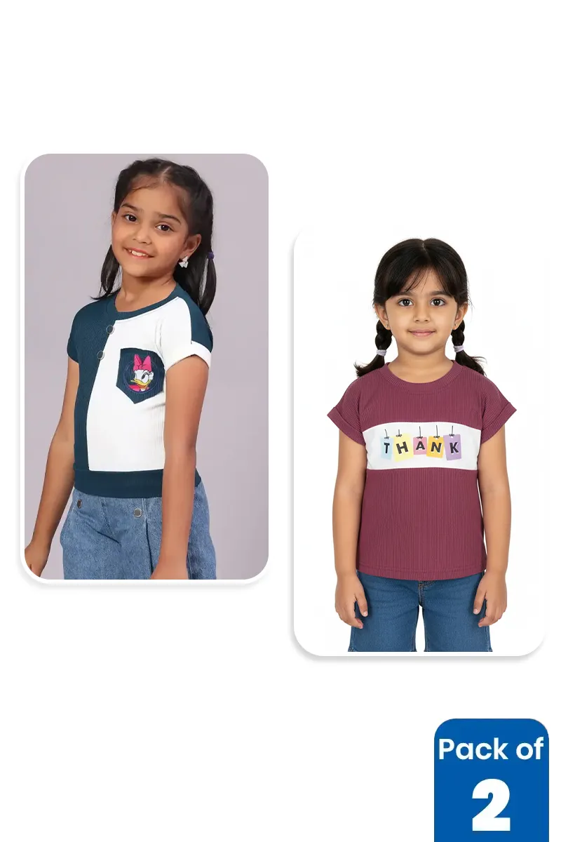 Pack of 2 Tops for Girls