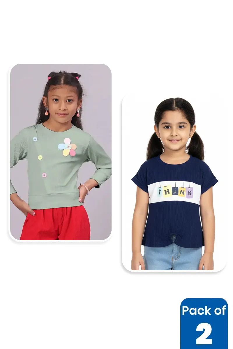 Pack of 2 Tops for Girls