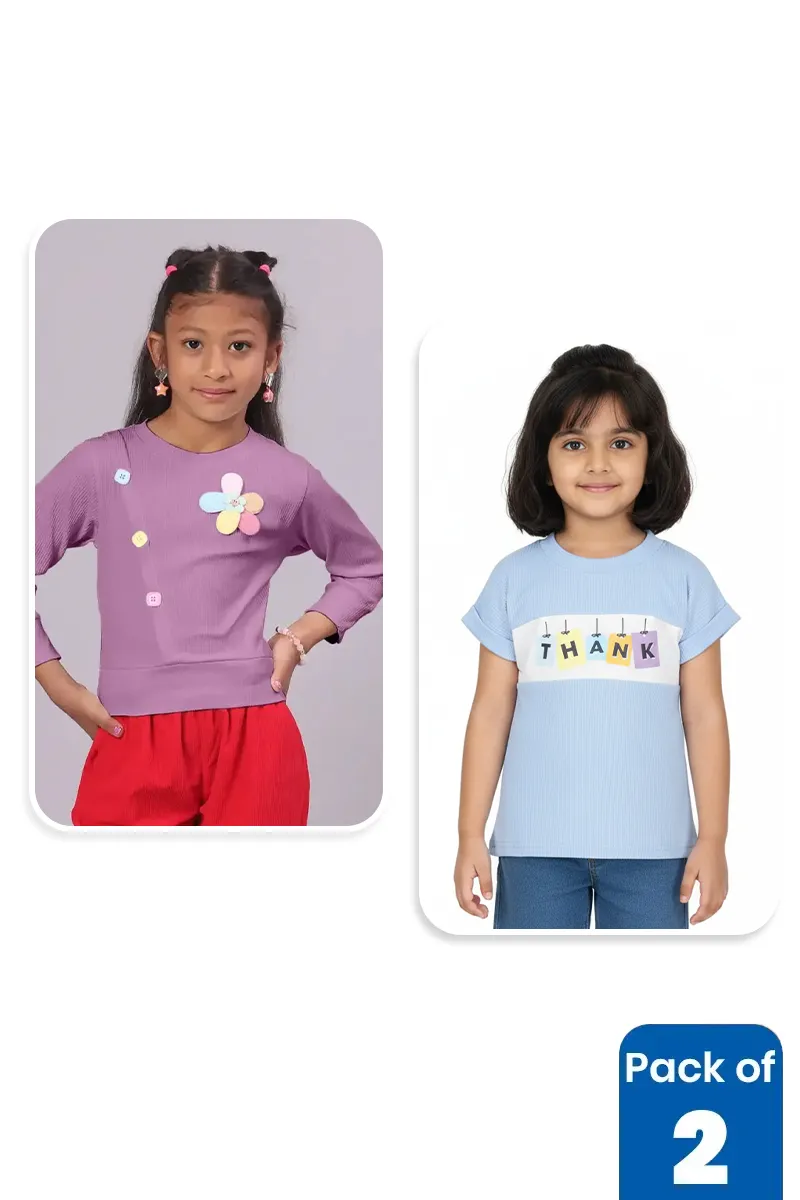 Pack of 2 Tops for Girls
