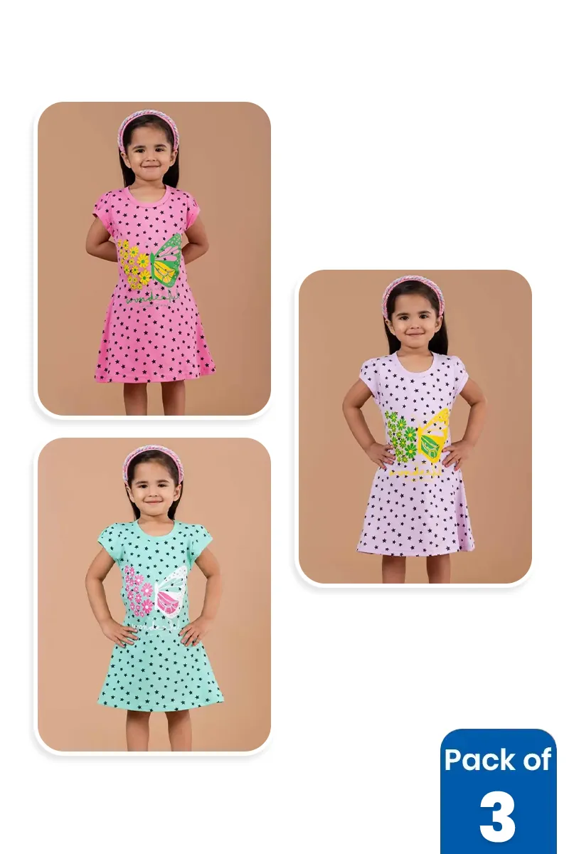 Pack of 3 Dress for Girls