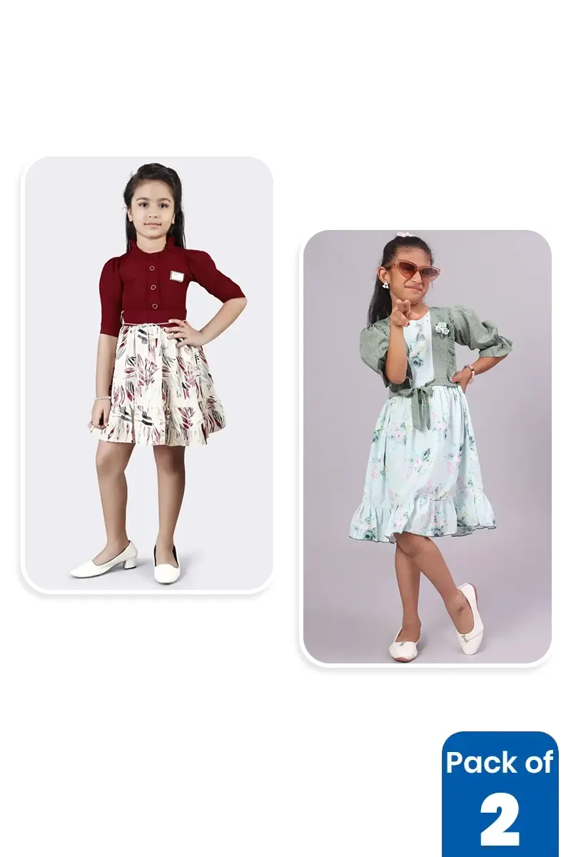 Pack of 2 Dress for Girls