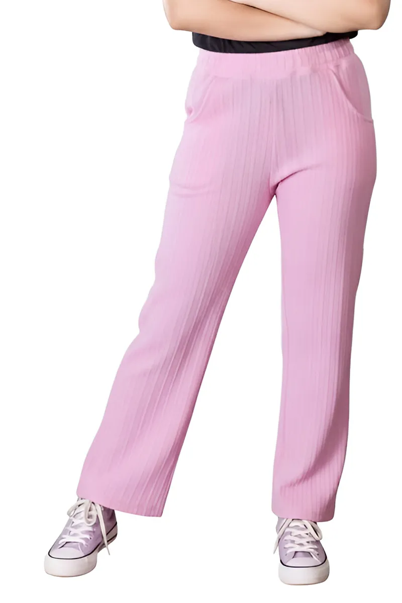 Boot Cut Pant for Girls - Baby Pink CLGBW0036BAB1516