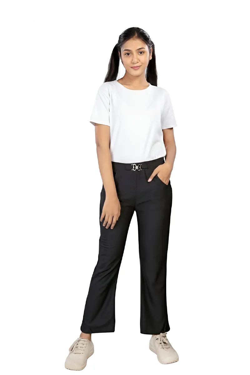 Boot Cut Pant for Girls - Black CLGBW0036BLA1112