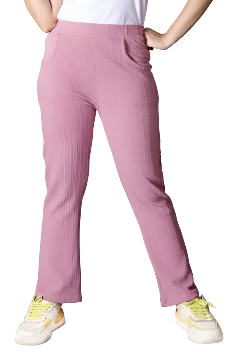 Boot Cut Pant for Girls - Mauve CLGBW0036MAU78YR