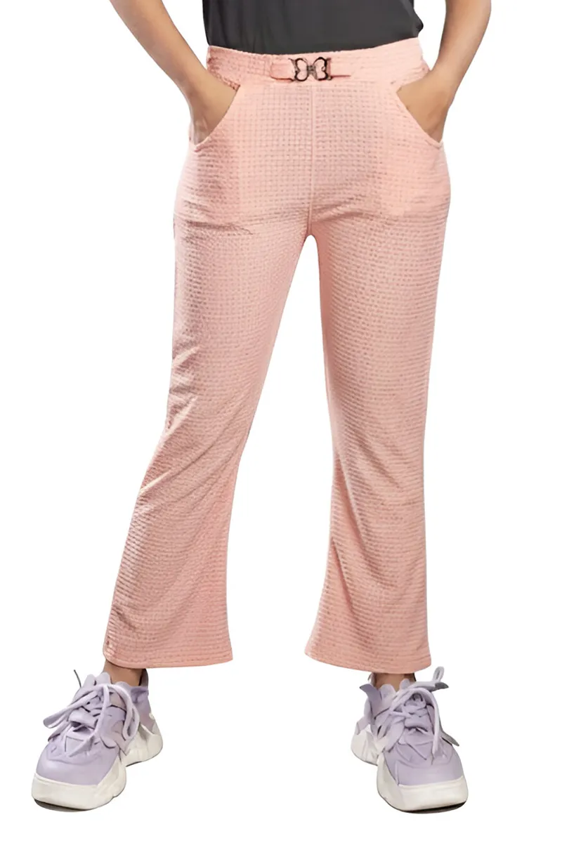 Boot Cut Pant for Girls - Peach CLGBW0036PEA78YR