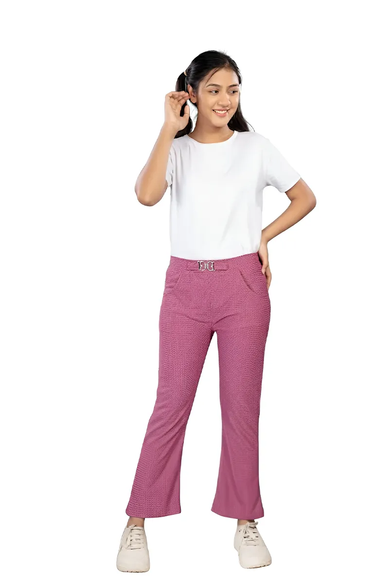 Boot Cut Pant for Girls - Purple CLGBW0036PUR56YR