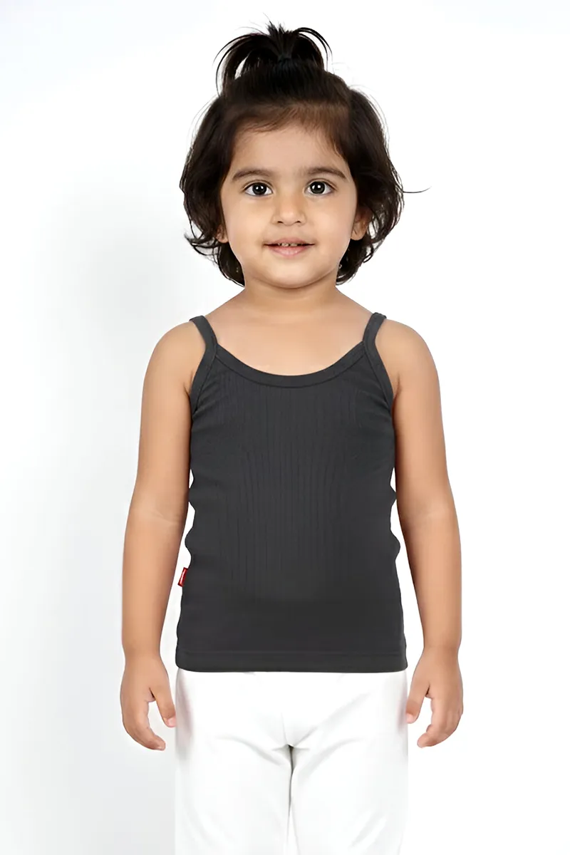 Cotton Solid Camisole for Girls - Grey CLGIW001GRE34YRS