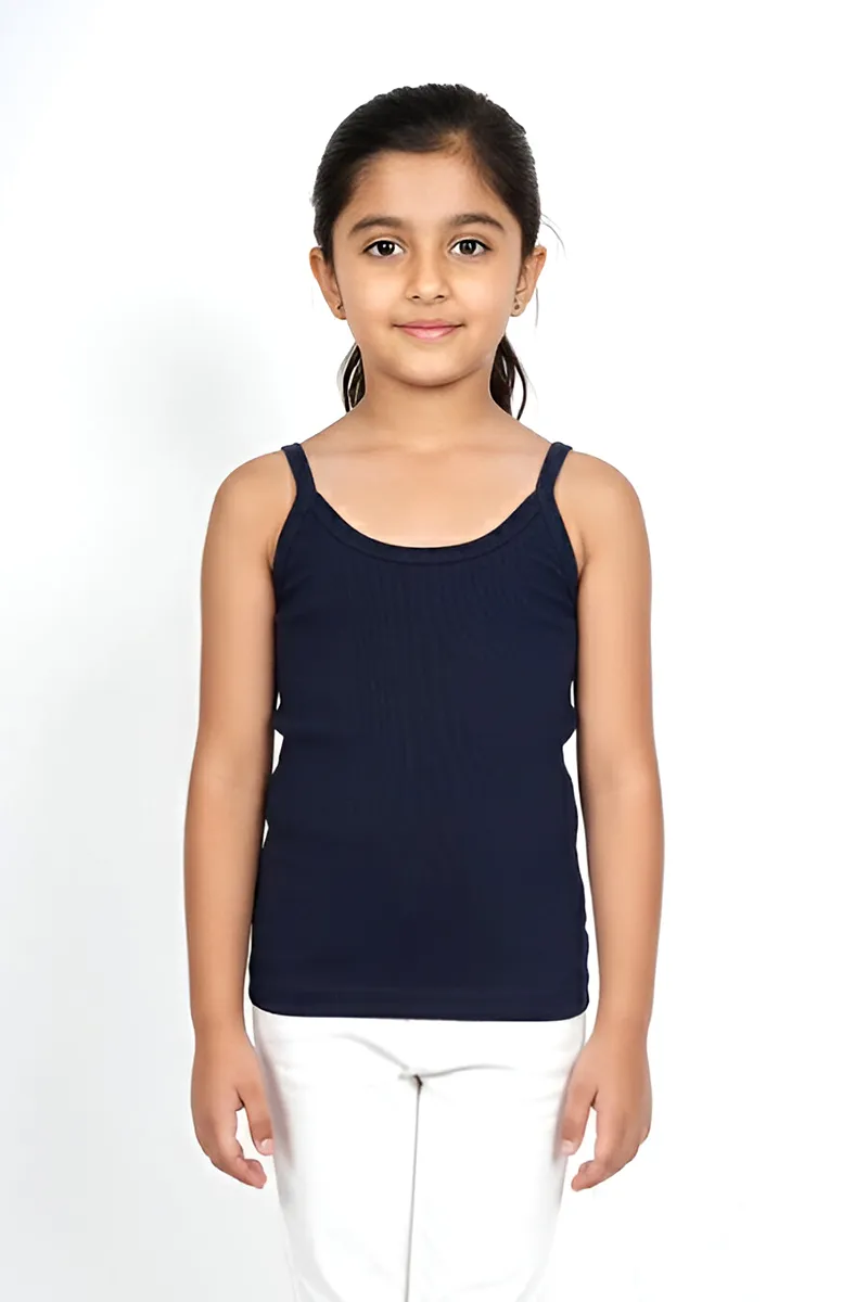 Cotton Solid Camisole for Girls - Navy Blue CLGIW001NAVBLU56YRS