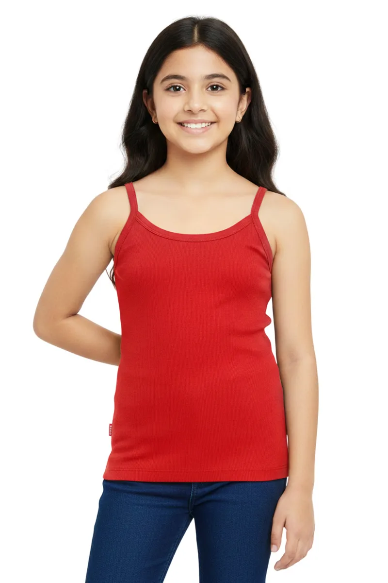 Cotton Solid Camisole for Girls - Red CLGIW001RED1416YRS