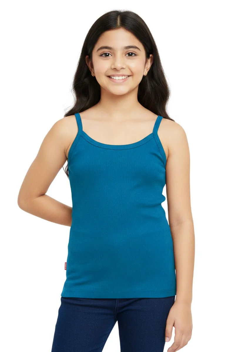 Cotton Solid Camisole for Girls - Teal CLGIW001TEA1416YRS