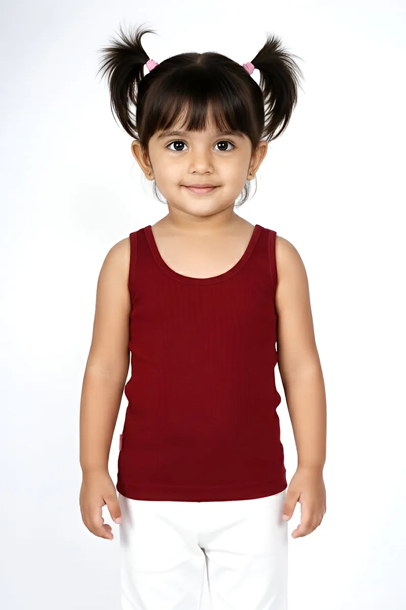 Cotton Solid Camisole for Girls - Maroon CLGIW003MAR34YRS