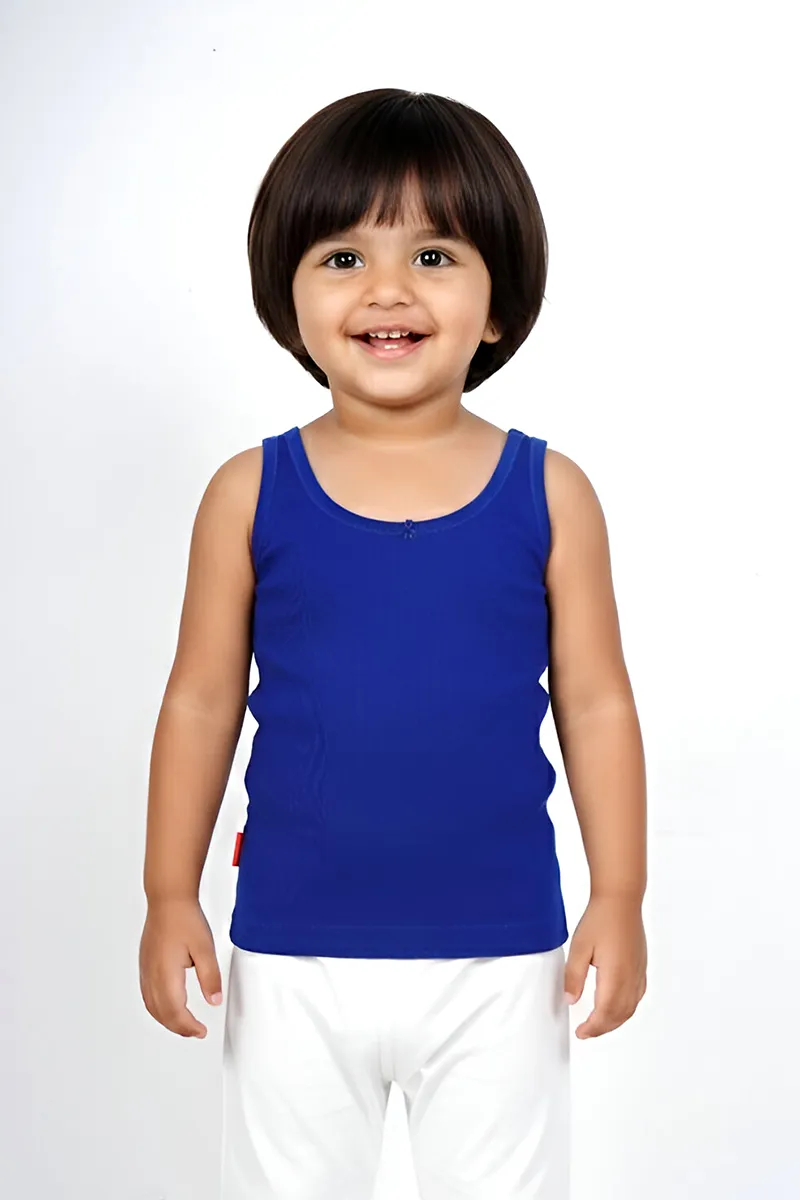 Cotton Solid Camisole for Girls - Blue CLGIW004BLU34YRS