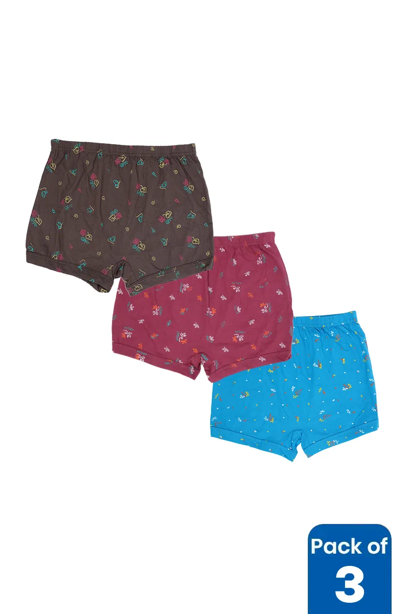 Girls Assorted Pack of 3 Panties CLGIW007MUL23YR