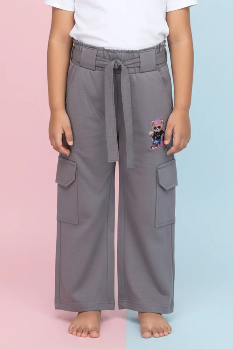 Tencel Cargo Pant for Girls - Grey CLGP0029GRE67YR