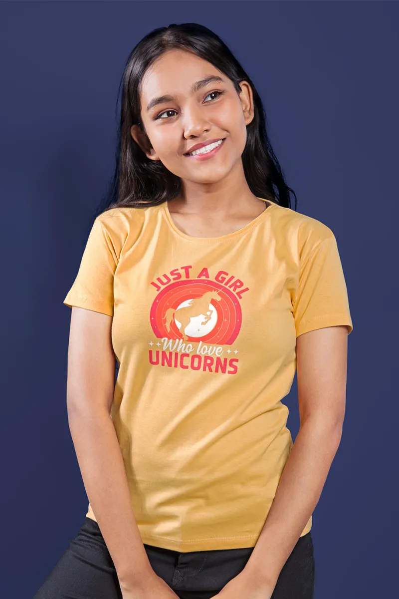 Printed T-Shirt for Girls - Yellow