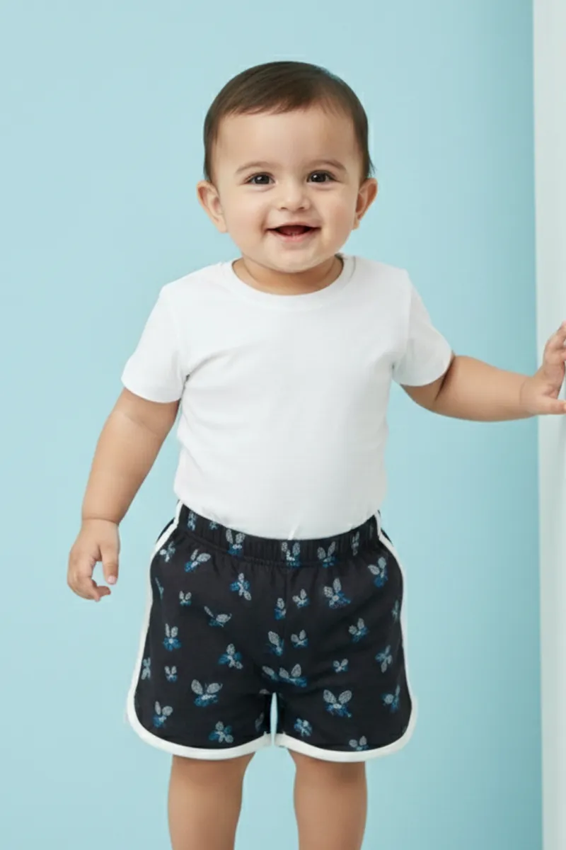 Printed Shorts for Girls - Black CLGBW0069BLA78YR