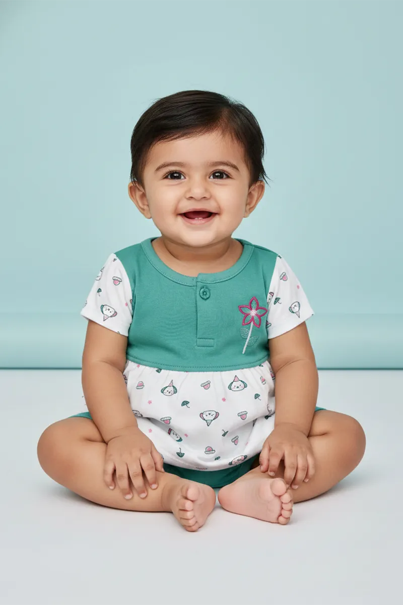 Frock and Panty Set for Babies - Green - CLJBCL00199GRE03M