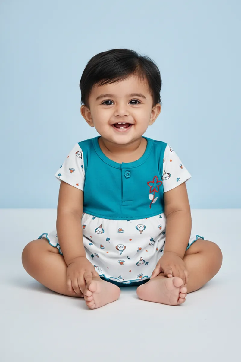 Frock and Panty Set for Babies - Sea Green - CLJBCL00199SEA03M