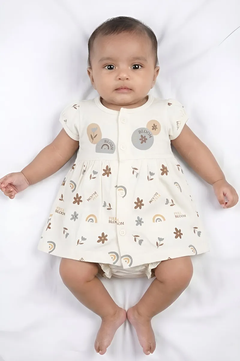 Cotton Frock with Panty Set for Baby Girl - Cream CLJBCL0066CRE69M