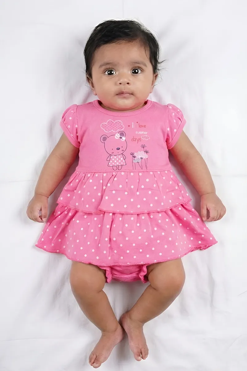 Cotton Frock with Panty Set for Baby Girl - Pink CLJBCL0068PIN912M