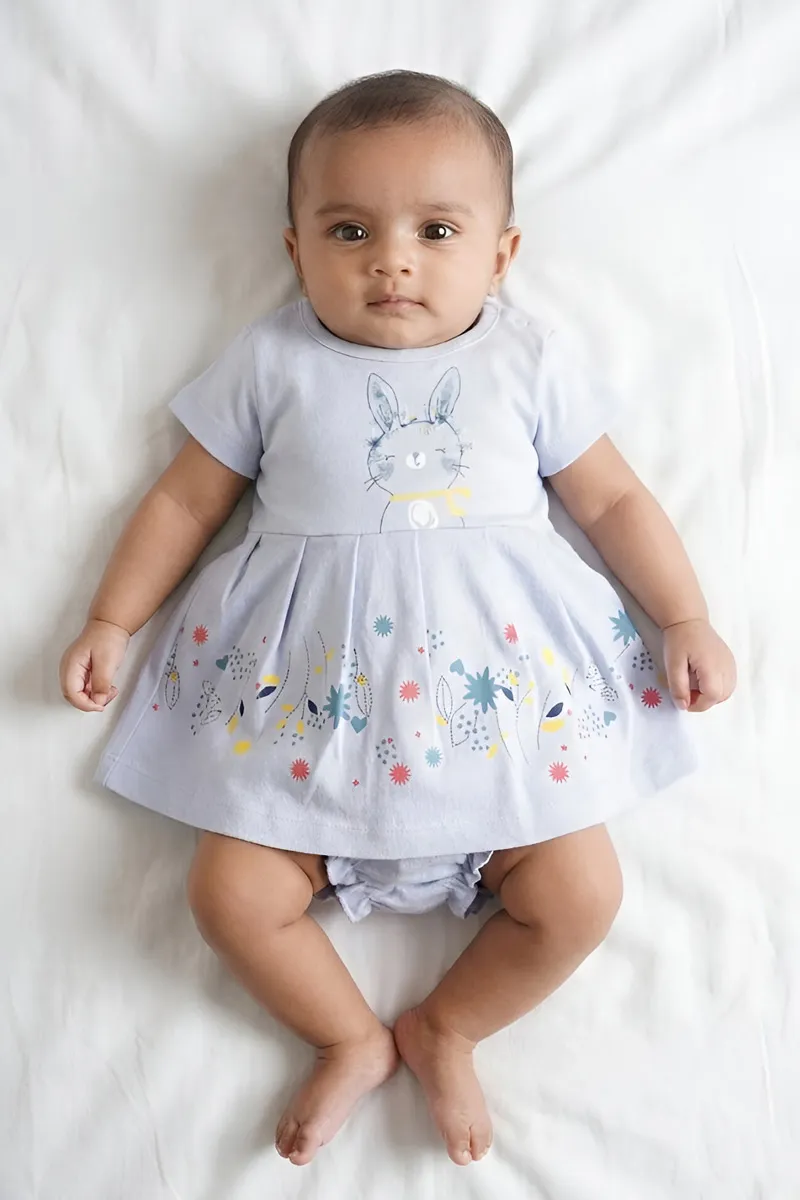 Cotton Frock with Panty Set for Baby Girl - Lavender CLJBCL0074LAV1218
