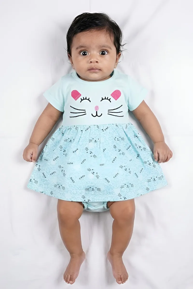 Cotton Frock with Panty Set for Baby Girl - Blue CLJBCL0075BLU912M